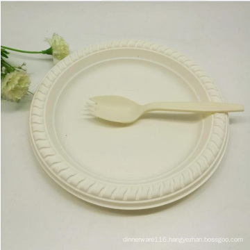 Cornstarch Biodegradable Compostable bioplastic Dinner plate